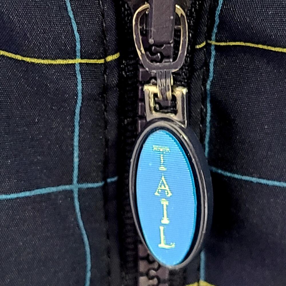 Tail Women's SZ M‎ Long Sleeve Full Zip Golf Jacket Blue Check Light Weight - Picture 5 of 8